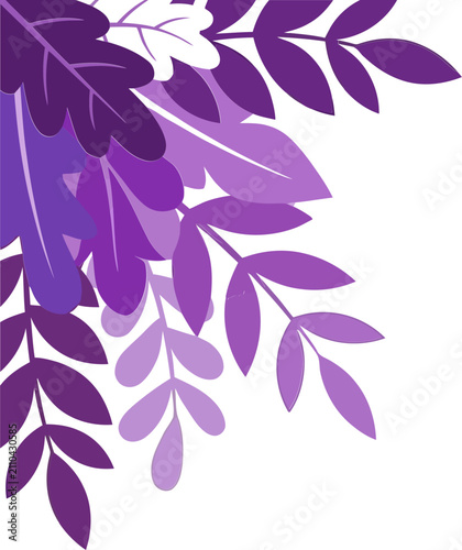 Professional Presentation Slide with Purple Floral Foliage Design