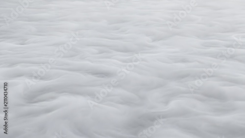Dense White Smoke or Fog Rolling over a Flat Surface