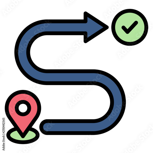 Roadmap Icon Element For Design