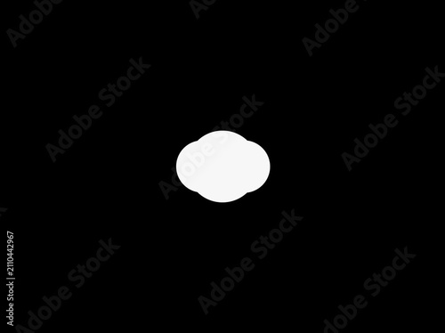 Minimalist loading White Geometric Circles Animated On Black Background Seamless Motion Graphics.