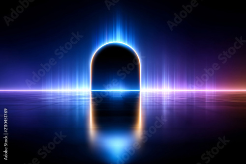 Archway against a dark background