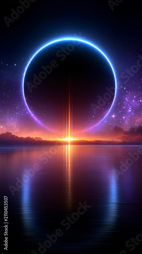 Glowing Rings Under the Stars