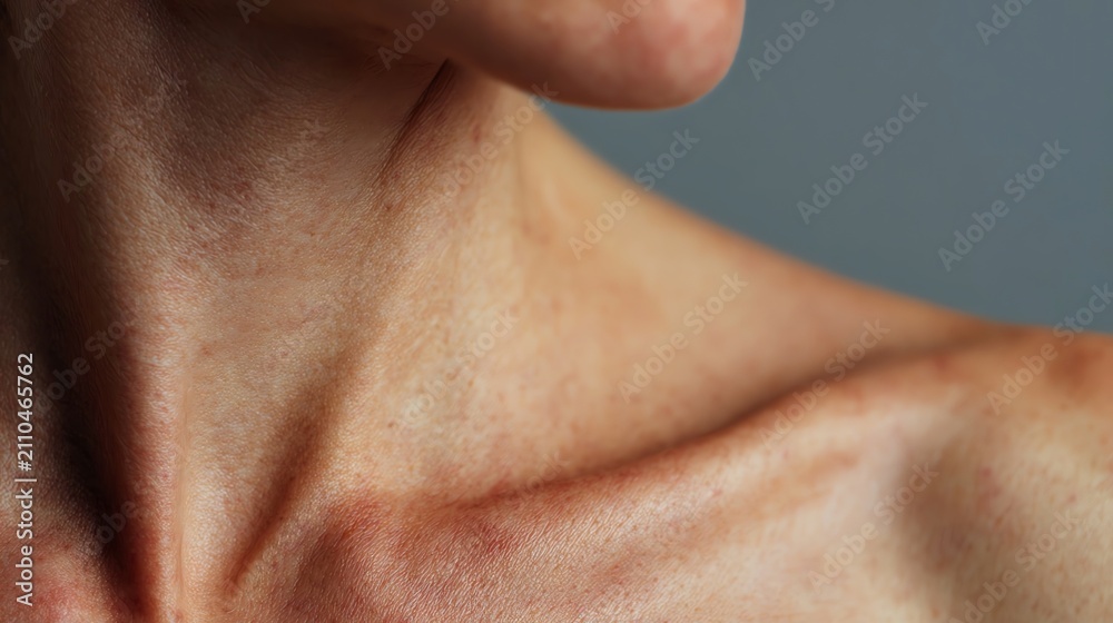 Fototapeta premium Sensitive Collarbone Skin with Temporary Irritation