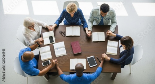 Diverse business team having a meeting at a conference table in an office