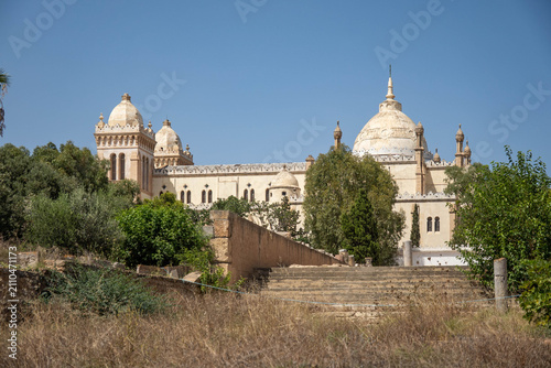 Acropolium of Carthage, at the edge of the ancient ruins of Carthage, on the outskirts of Tunis, Tunisia