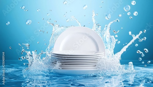Eye-Catching Ad Template for Dishwashing Machines and Detergents