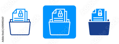 Secret File Icon In Dual Tone Style