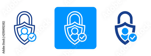 Account Security Icon In Dual Tone Style