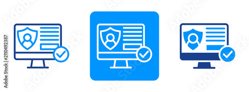 Protected Profile Icon In Dual Tone Style