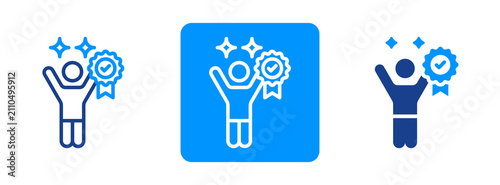 Successfully Icon In Dual Tone Style