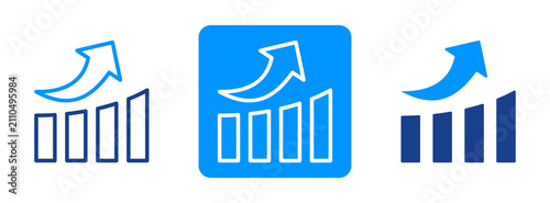 Canvas-taulu Rise Icon In Dual Tone Style