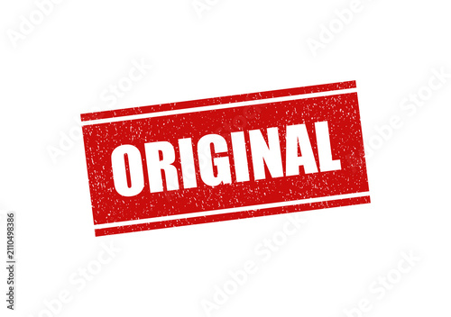 Red rubber stamp with the word original in a textured grunge style design isolated on transparent background