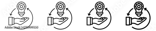 Innovation Cycle Icon Set Different Style Collection
