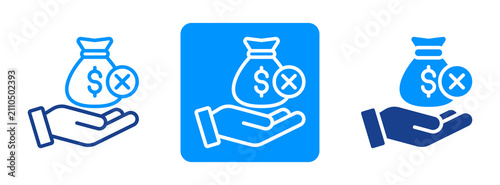 Cuadro en lienzo No Charges Icon In Dual Tone Style