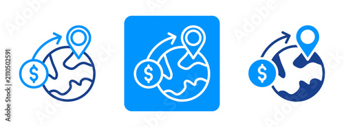 Bild auf Leinwand Remittance Icon In Dual Tone Style