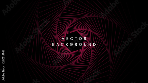 Fotografia Dynamic abstract background with burgundy spiral lines or maroon rotating geomet
