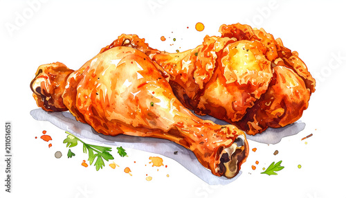 Delicious Crispy Fried Chicken Drumsticks and Thighs