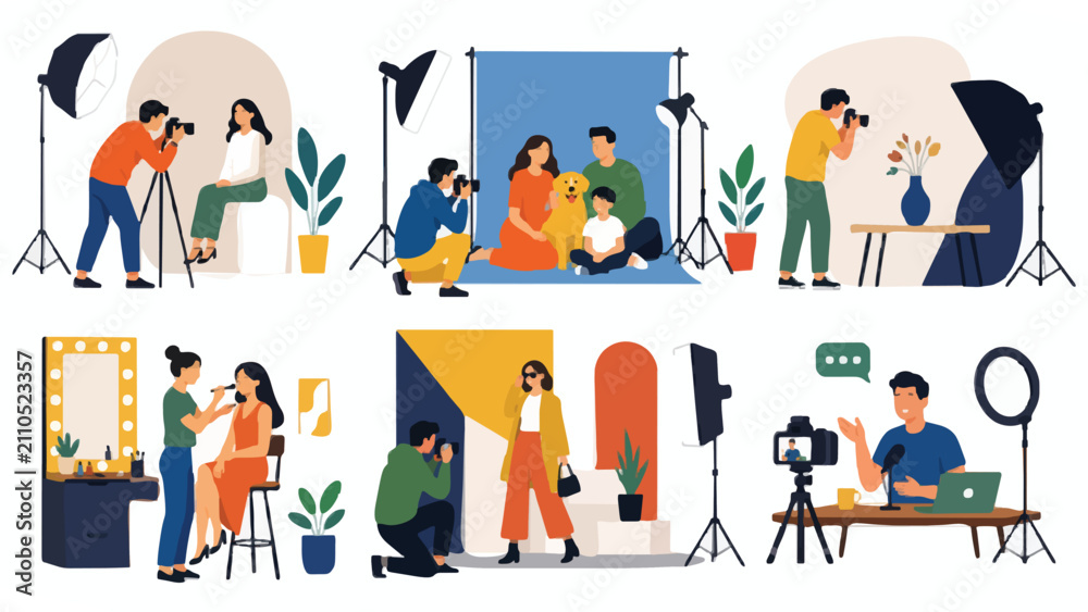 Fototapeta premium Professional photo production business illustration
