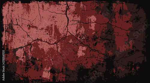 Dark abstract red forest topography map with contrasting shadows with depth