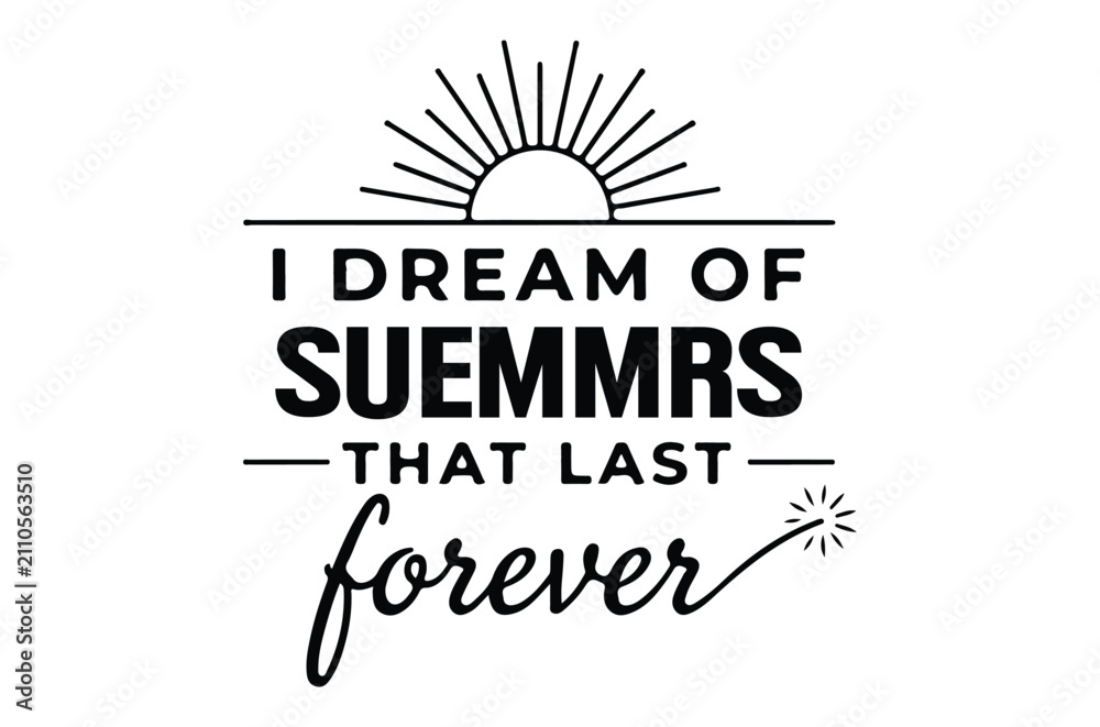 Fototapeta premium Sunburst silhouette with typographic text on a white background