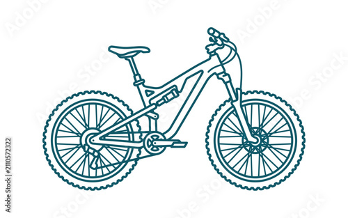 Mountain Bike Vector Illustration