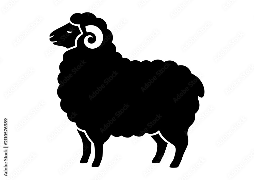 Obraz premium Sizzling Year of the Sheep New Year Card Illustration with Rich Texture／羊・未年・年賀状・2027 のイラスト