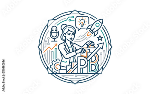 Business Growth Strategy Badge Design