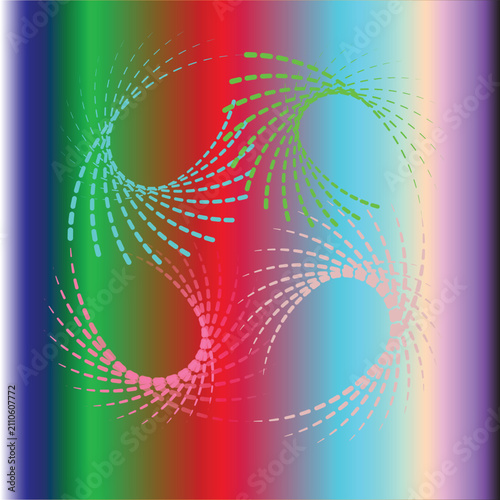 Abstract Gradient Spiral Wave Geometric Vector Background with Dynamic Circular LinesAbstract Gradient Spiral Wave Geometric Vector Background with Dynamic Circular Lines