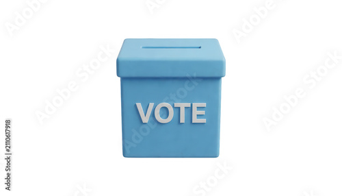 Blue Voting Box Transparent Background