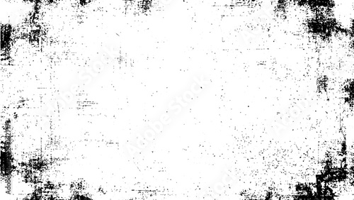 Grunge texture background with scattered black scratches and dots on white. Abstract vector illustration of a rough vintage distressed surface overlay.