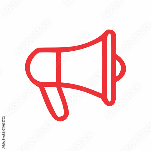 Megaphone Outline Vector Icon Minimal Announcement Speaker Symbol
