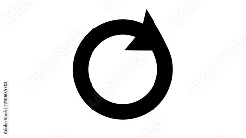 Simple black circular arrow symbol for reload or refresh.