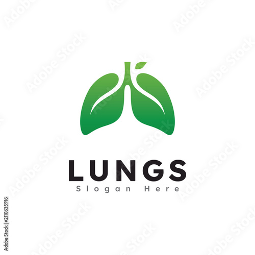 Lungs health logo icon vector illustration design