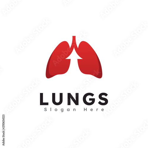 Lungs health logo icon vector illustration design