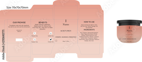 Cosmetic Packaging Mockup for moisturizer Box and Bottle.