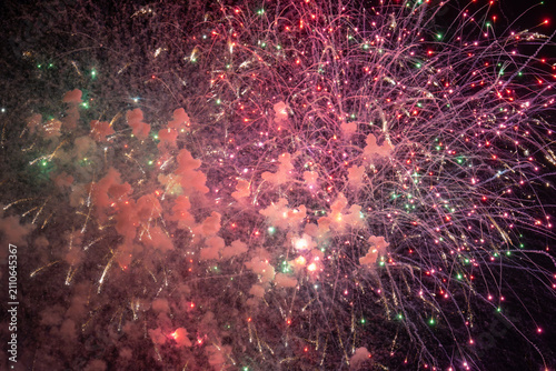 fireworks in the night sky