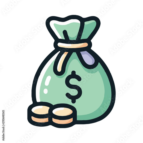 illustration design of money bag