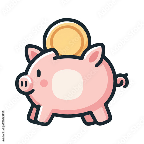 illustration design of piggy bank