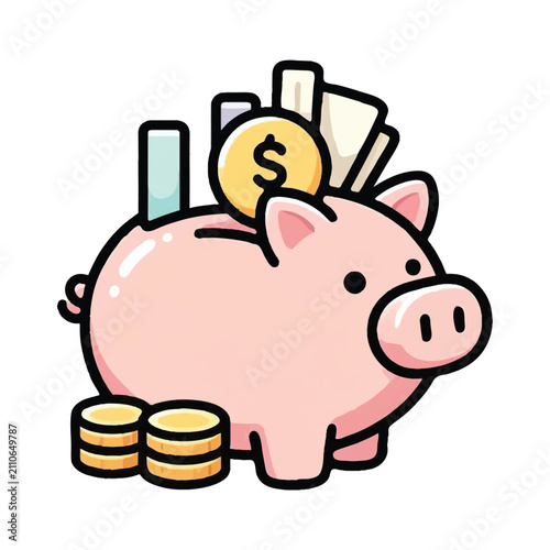 illustration design of piggy bank