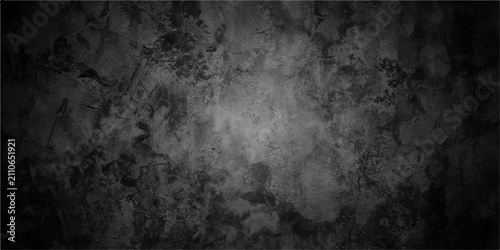 Quadro su tela Dark concrete wall texture with a distressed, grunge effect, featuring a subtle gradient from light grey to black, evoking a raw and industrial atmosphere