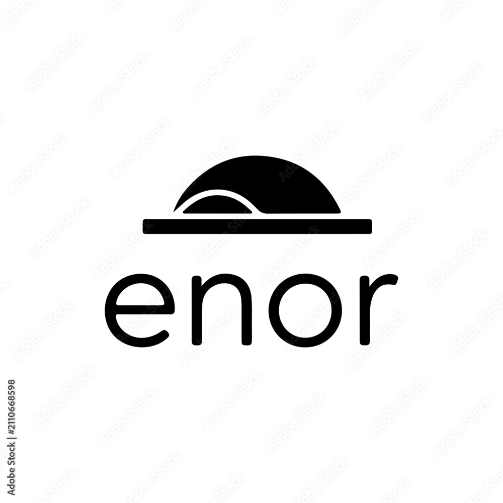 Fototapeta premium Modern Geometric Mound Logo with Minimal Text