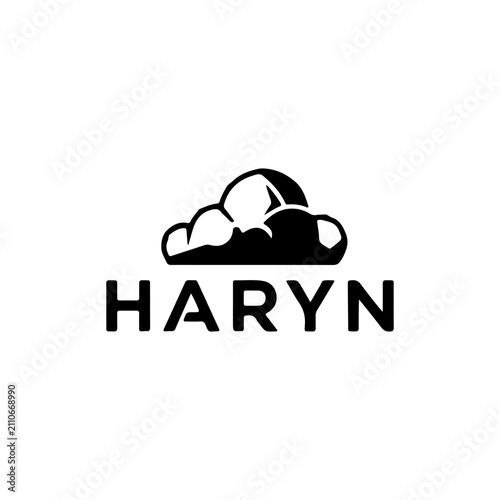 Minimalist Cloud Puff Logo Icon Design