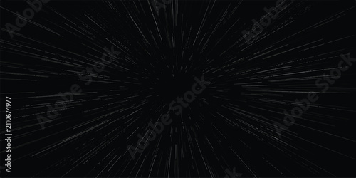 Abstract Blue Fractal Starburst Background with Glowing Energy Explosion and Cosmic Light Texture Design