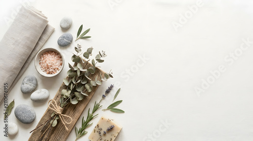 a white table with a bunch of flowers and candles