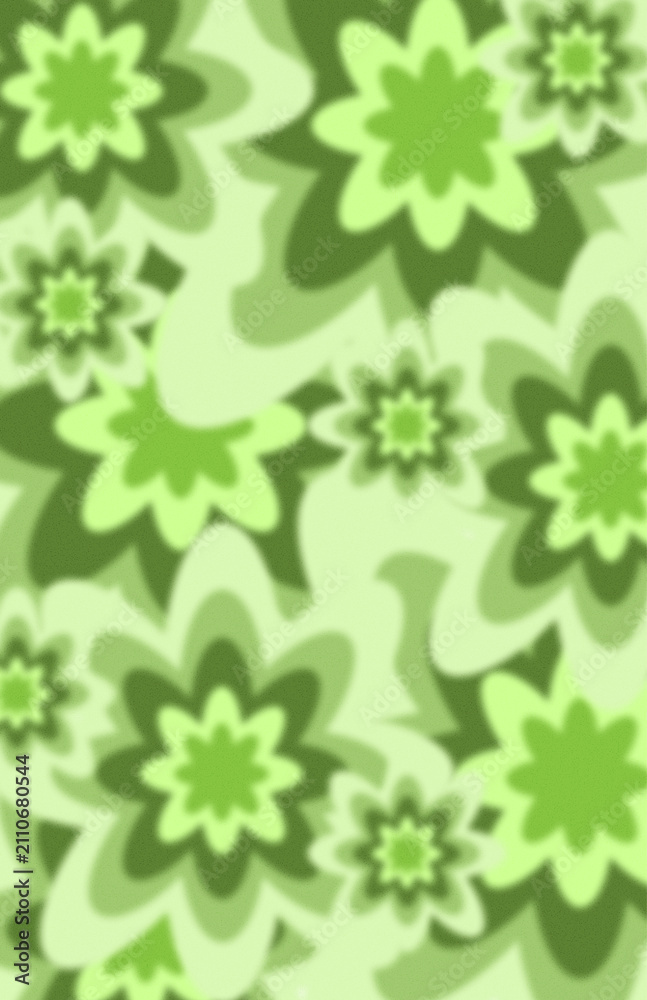 Obraz premium Abstract Green Floral Pattern Seamless