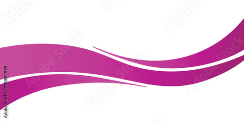 Flowing purple waves and bars with gold gradients for borders or fancy footnotes on certificates, banners