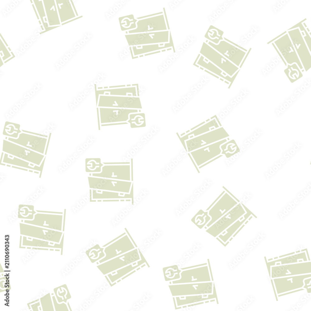 Obraz premium door repairs vector glyph seamless pattern door repairs sign illustration