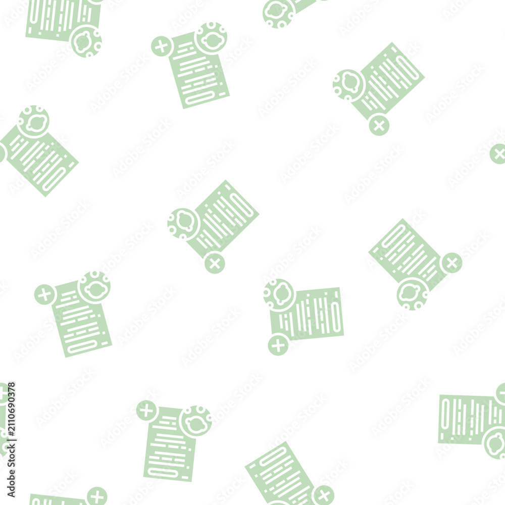 Fototapeta premium skin cancer program vector glyph seamless pattern skin cancer program sign illustration