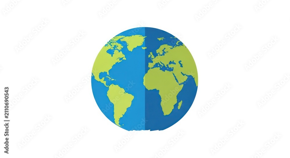 Fototapeta premium Globe Earth Planet World Map Illustration.
