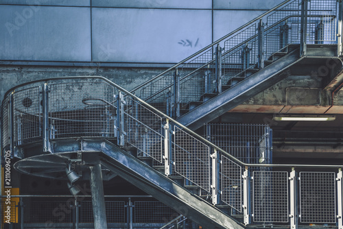фотографія Industrial Stairways Shape Urban Geometry